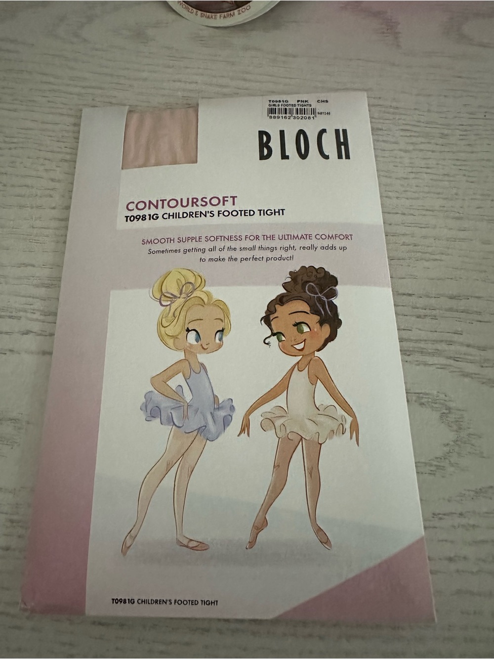 Bloch Contoursoft Children's Footed Tights - Light Pink